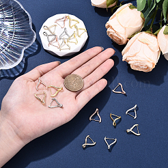 4Pcs 4 Colors Rack Plating Brass Micro Pave Cubic Zirconia Ice Pick Pinch Bails&nbsp;KK-YW0003-43