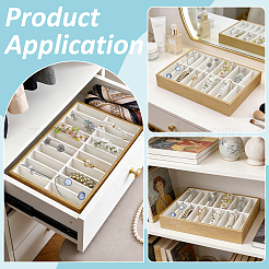 20 Grids PU Leather Bangle Organizer Display Trays&nbsp;BDIS-WH0008-19A