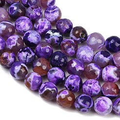 Natural Fire Crackle Agate Bead Strands&nbsp;G-S215-10mm-07