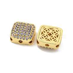 Brass Micro Pave Cubic Zirconia Multi-Strand Links&nbsp;KK-B096-16G-01
