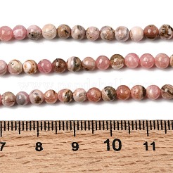Natural Argentina Rhodonite Beads Strands&nbsp;G-A293-B02-4mm