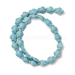 Synthetic Turquoise Dyed Beads Strands&nbsp;G-B184-D02-02
