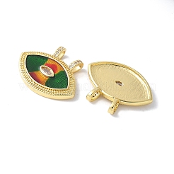 Brass Micro Pave Cubic Zirconia Pendants&nbsp;KK-F892-03G