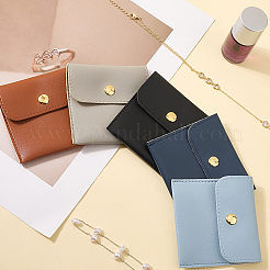 5Pcs 5 Colors PU Imitation Leather Jewelry Storage Bags&nbsp;ABAG-CL0001-04A