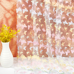 Gradient 3D Butterfly Polyester Gauze Fabric&nbsp;AJEW-WH20006-148D