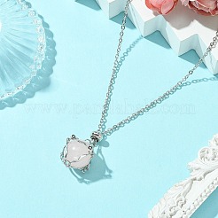 Crystal Cage Holder Necklace&nbsp;NJEW-JN04602-02