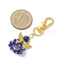 Angel Glass & Alloy Pendant Decorations&nbsp;HJEW-MZ00360-02