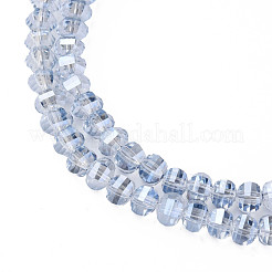 Electroplate Transparent Glass Beads Strands&nbsp;EGLA-N002-31-F06