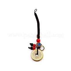 Brass Coins Pendant Decorations&nbsp;KEYC-WH0030-01B
