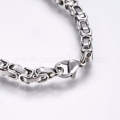 Tarnish Resistant 201 Stainless Steel Byzantine Chain Bracelets&nbsp;BJEW-F331-06P
