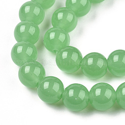 Imitation Jade Glass Beads Strands&nbsp;GLAA-T032-J8mm-02