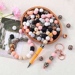 89Pcs Pattern Printed Silicone Beads Sets&nbsp;SIL-SZ0002-54A