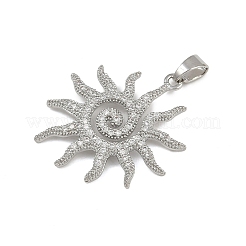Brass Micro Pave Cubic Zirconia Pendants&nbsp;KK-K303-01P