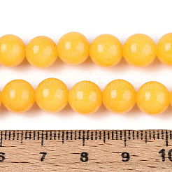 Dyed Natural Mashan Jade Round Beads Strands&nbsp;G-T139-8mm-67A
