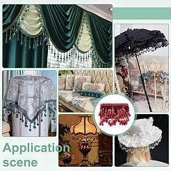 6 Yards Curtain Plastic Beaded Fringe Trim&nbsp;OCOR-PH0007-64B
