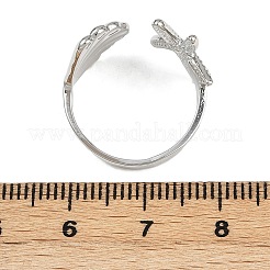 Brass Adjustable Cuff Rings for Women&nbsp;RJEW-B132-02B-P
