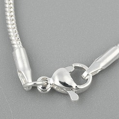 Brass Round Snake Chain Necklaces&nbsp;NJEW-BB10864-20