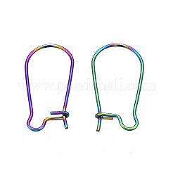 304 Stainless Steel Hoop Earrings Findings Kidney Ear Wires&nbsp;LS-X-STAS-N098-006