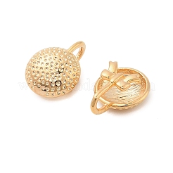 Brass Half Round Cuff Earrings&nbsp;KK-C130-09G