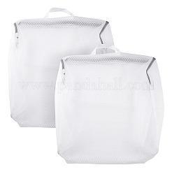 2Pcs Polyester Mesh Zipper Laundry Bags with Handles&nbsp;ABAG-TA0002-18A