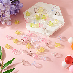120Pcs 6 Colors Transparent Acrylic Bead Caps&nbsp;TACR-TA0001-75