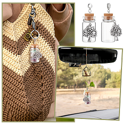 20Pcs Alloy Glass Bottle European Dangle Charms&nbsp;PALLOY-GA0001-14