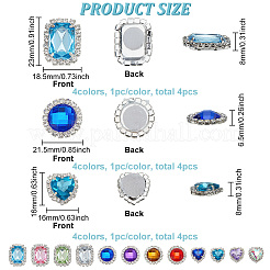 12Pcs 12 Styles Alloy Glass Shoe Decorations&nbsp;AJEW-FG0004-42