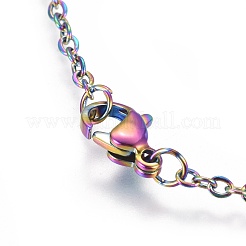 Ion Plating(IP) 304 Stainless Steel Cross Chain Necklaces&nbsp;NJEW-F262-03-B
