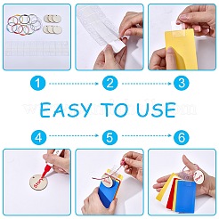 10Pcs 10 Colors Iron Cable Wire Keychains&nbsp;FIND-CP0003-82