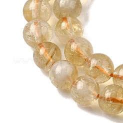 Heated Natural Citrine Beads Strands&nbsp;G-D323-A01-6mm-B