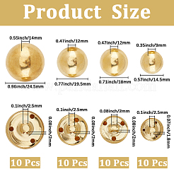 40Pcs 3-Hole Brass Buttons&nbsp;BUTT-CY0001-18A
