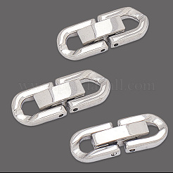 6Pcs 3 Style 304 Stainless Steel Fold Over Clasps&nbsp;STAS-BBC0007-55