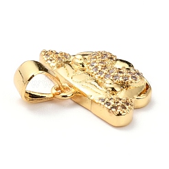 Brass Micro Pave Cubic Zirconia Pendants&nbsp;ZIRC-H120-01G
