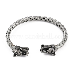 304 Stainless Steel Cuff Bangles for Women&nbsp;STAS-M023-15A