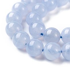 Grade AA Natural Blue Lace Agate Beads Strands&nbsp;G-F222-30-8mm-1