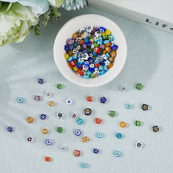 Handmade Millefiori Glass Bead Strands&nbsp;LAMP-LT0001-09B