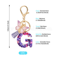 Resin Butterfly Pendant Keychains&nbsp;KEYC-TAC0034-03G