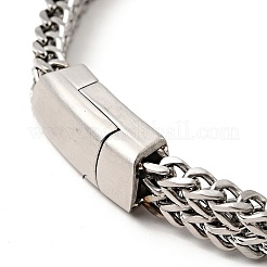Tarnish Resistant 304 Stainless Steel Mesh Chain Bracelet with Magnetic Clasp for Men Women&nbsp;BJEW-E009-18P