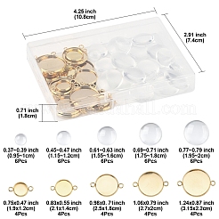 DIY Blank Dome 201 Stainless Steel Cabochon Connector Making Kits&nbsp;DIY-FS0008-30