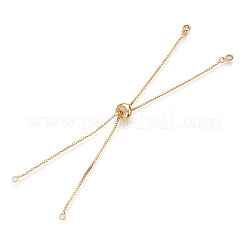 Rack Plating Adjustable Brass Slider Bracelet Making&nbsp;MAK-R025-02G-1