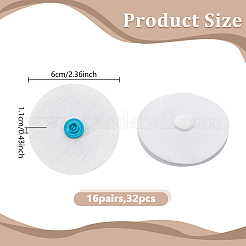 Plastic with Non-woven Fabrics Snap Buttons&nbsp;BUTT-WH0029-66
