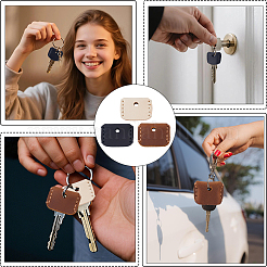 3Pcs 3 Colors Cowhide Key Cover&nbsp;OFST-GF0001-05