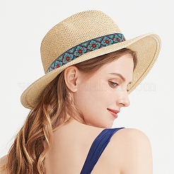 Ethnic Style Embroidery Polyester Ribbons&nbsp;OCOR-WH0077-29A