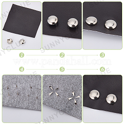 Brass Four-Claw Rivets&nbsp;KK-SC0005-75A