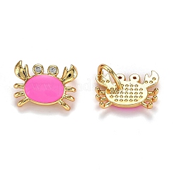 Real 18K Gold Plated Brass Micro Pave Clear Cubic Zirconia Charms&nbsp;ZIRC-L100-020F-G