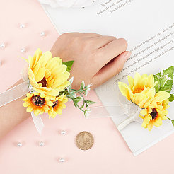 Silk Cloth Imitation Flower Wrist&nbsp;AJEW-CP0001-38