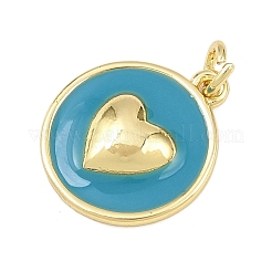 Brass Enamel Pendants&nbsp;KK-L251-02G