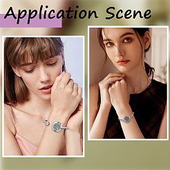 1Pc Stainless Steel Open Cuff Bangles&nbsp;BJEW-SC0001-55A