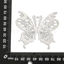 201 Stainless Steel Laser Cut Connector Charms&nbsp;STAS-Z116-04P-01