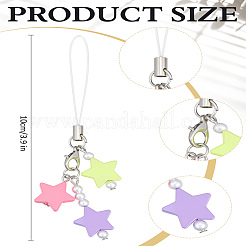 1Pc Resin with Alloy and Nylon Cord Mobile Accessories Decoration&nbsp;HJEW-LP0002-12B